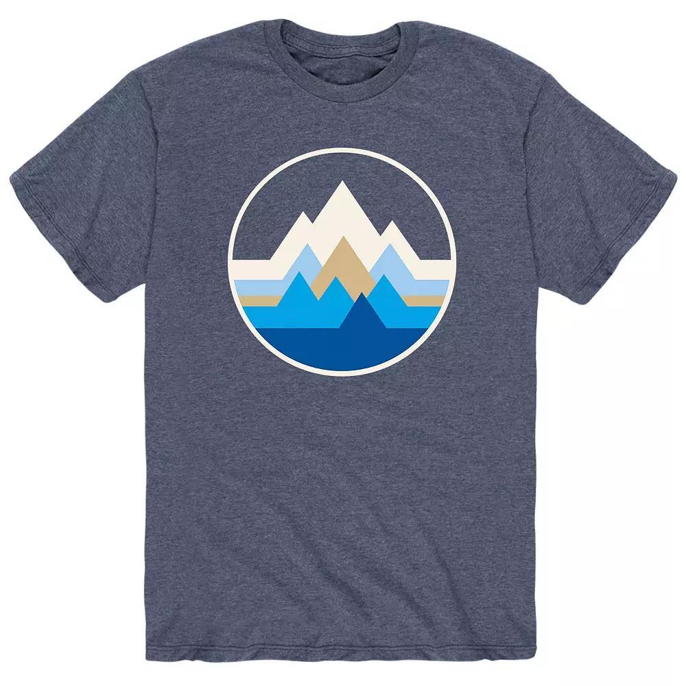 Men's Geo Mountain Circle Tee, Size: Large, Blue Product Image