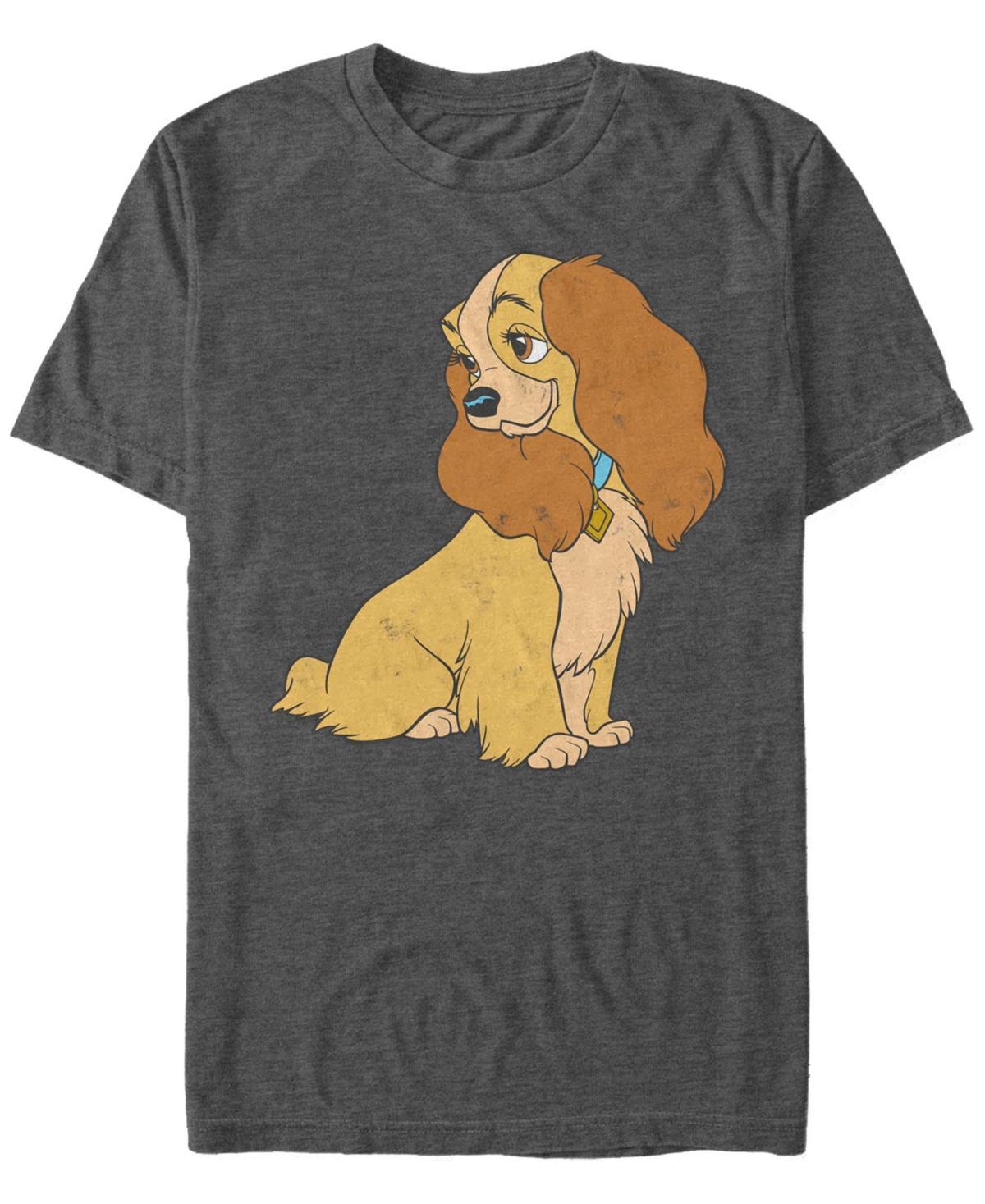 Disney's Lady And The Tramp Lady Simple Portrait Men's Tee, Size: Small, Grey Heather Product Image