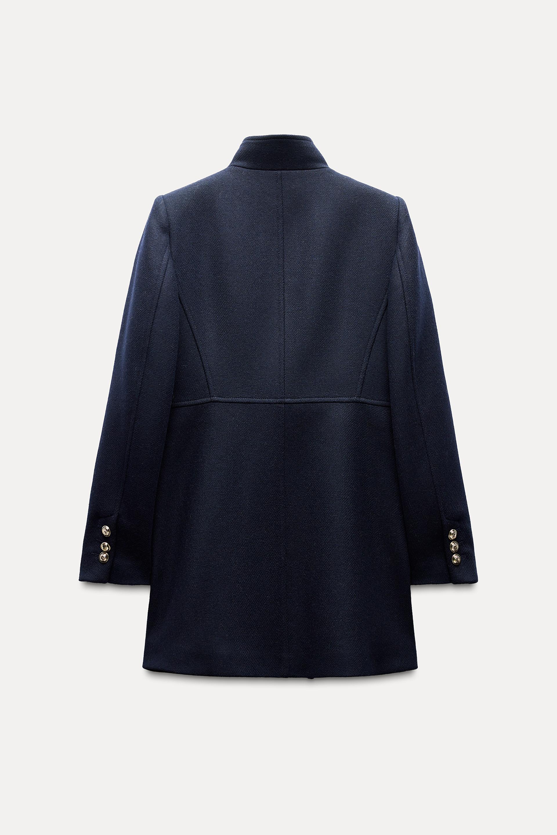 DOUBLE BREASTED WOOL BLEND COAT Product Image