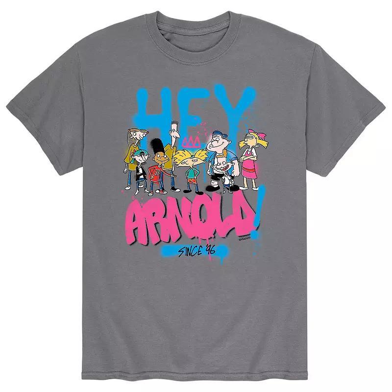 Men's Hey Arnold! Hey Arnold Pink Spray Paint Tee,  Product Image