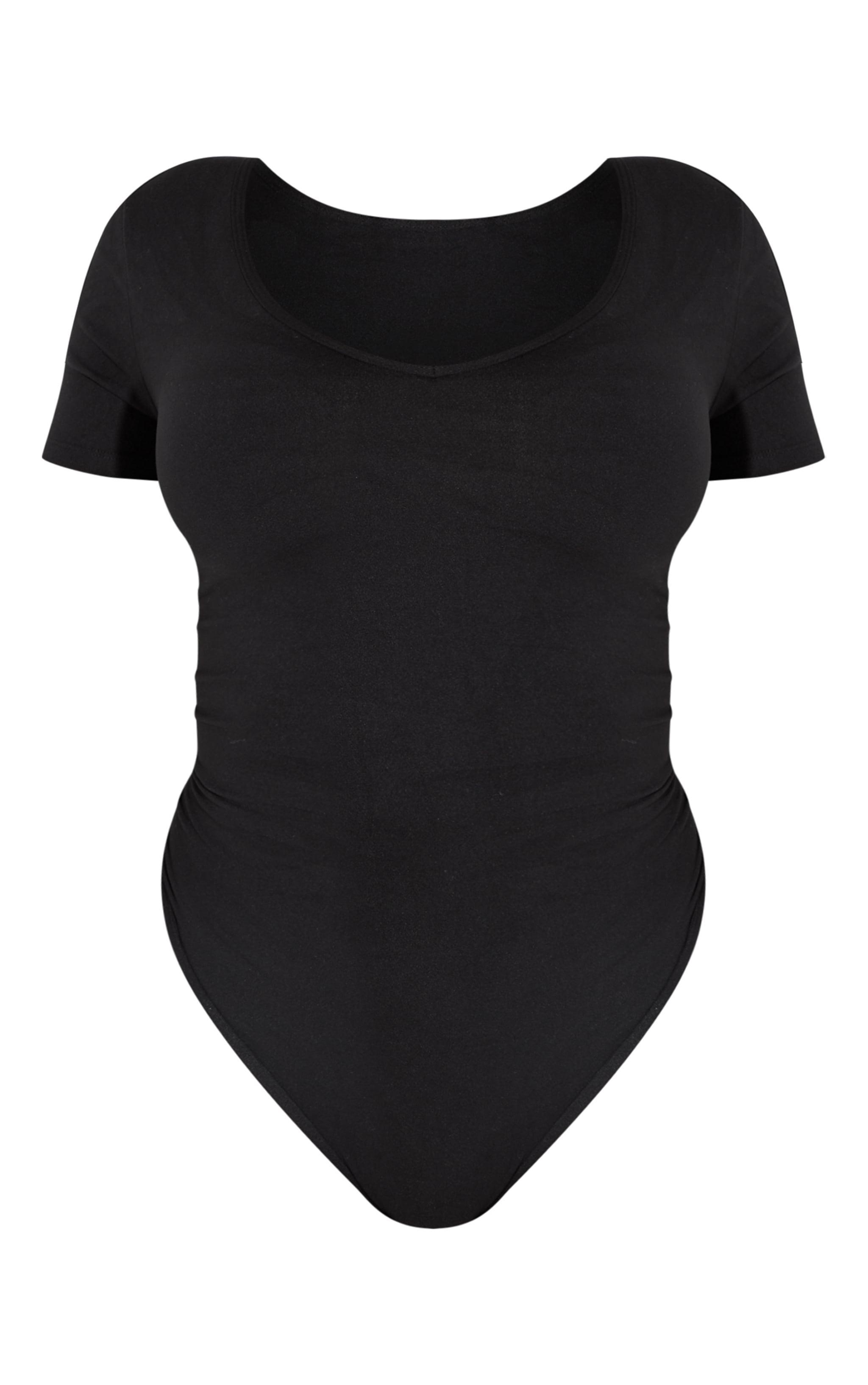 Shape Black Sculpted V Neck Short Sleeve Bodysuit Product Image