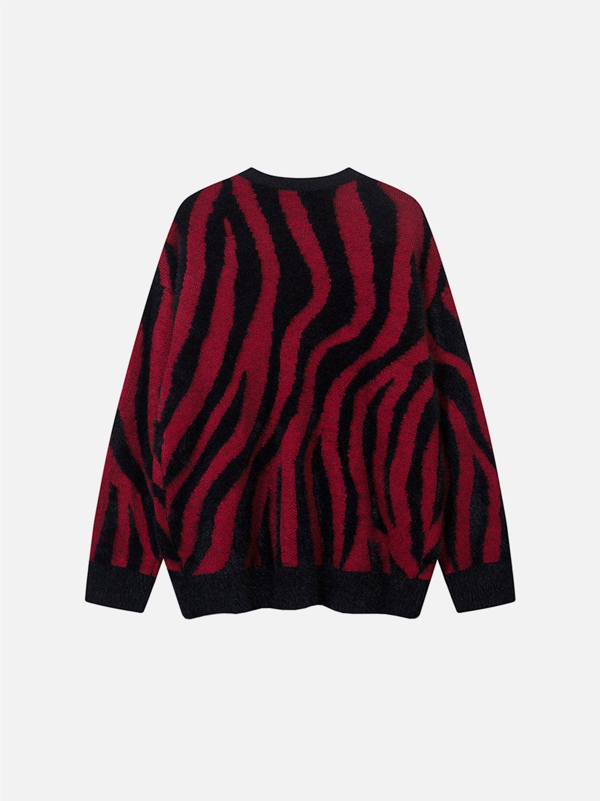 Aelfric Eden Zebra Pattern Oversized Sweater Product Image