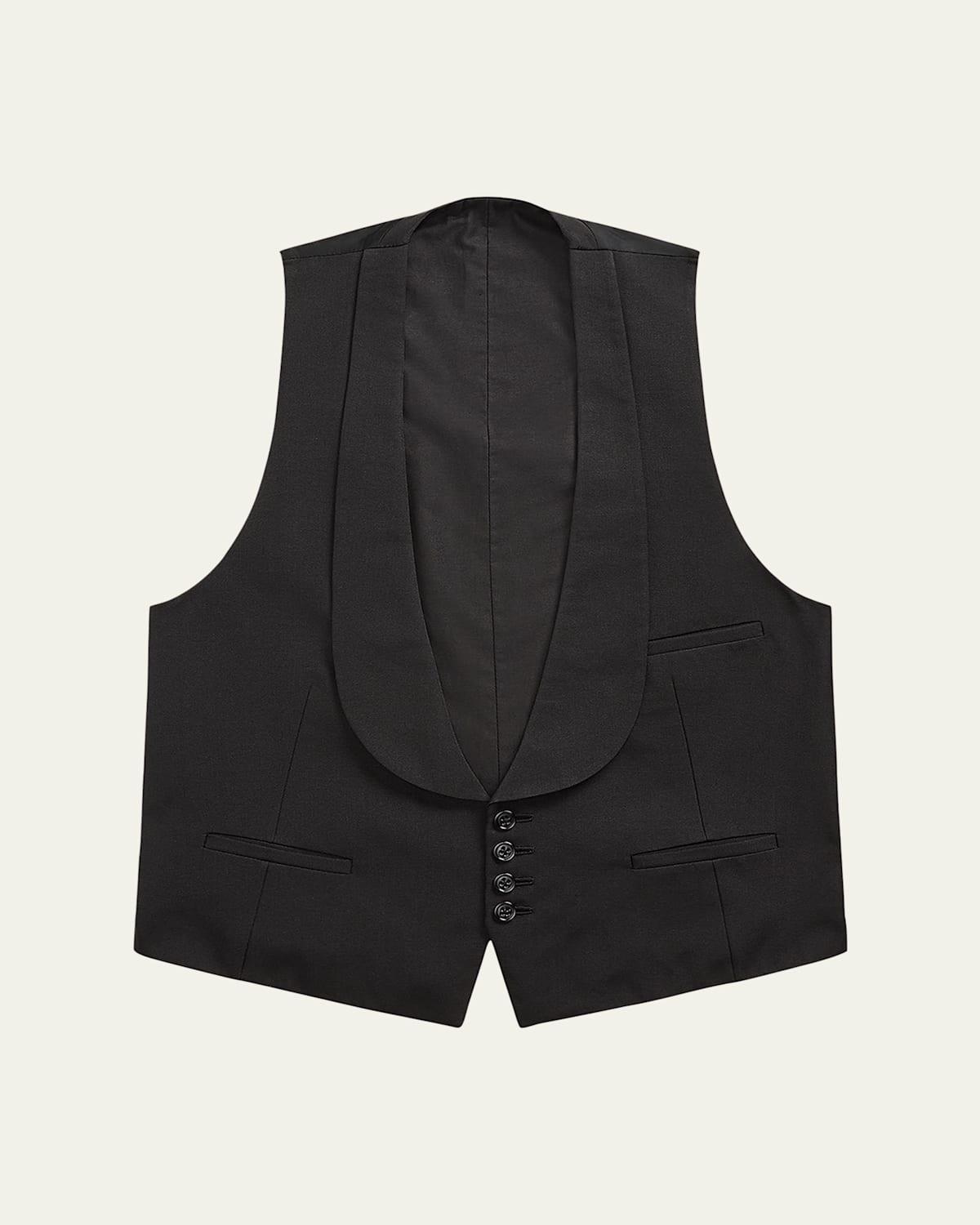 Mens Hand-Tailored Jacquard Formal Vest Product Image