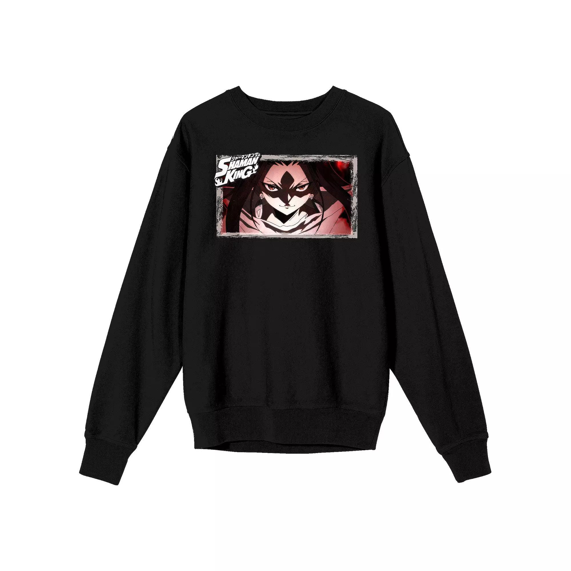 Men's Shaman King Yoh Close Up Sweatshirt, Size: XL, Black Product Image