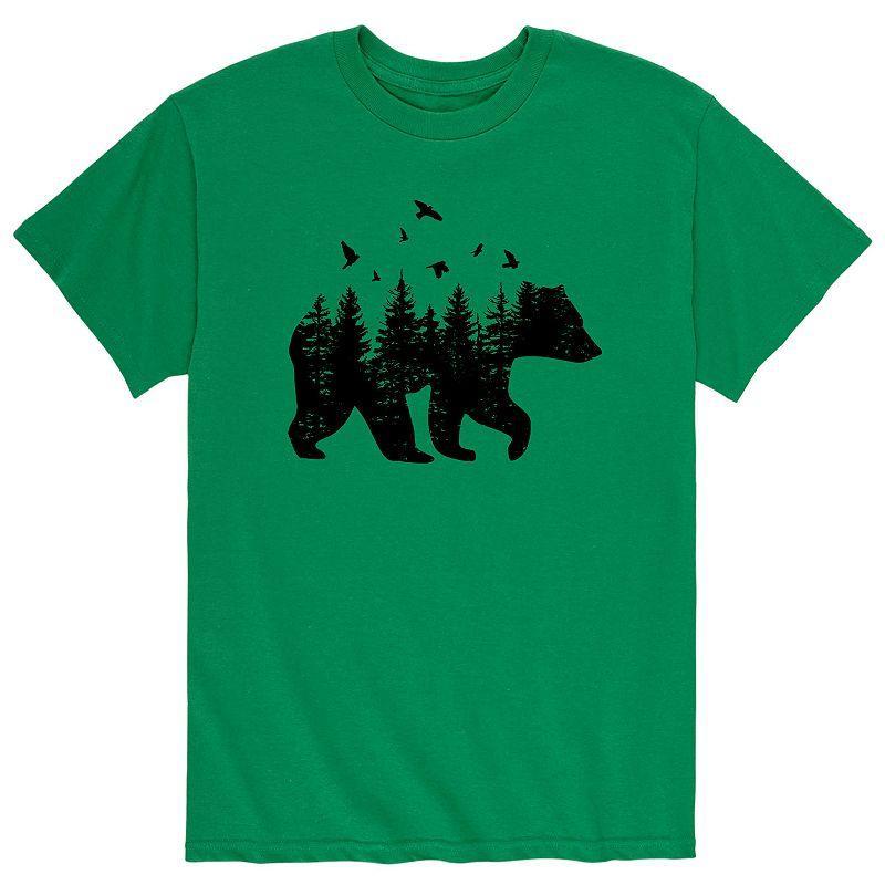 Men's Forest Bear Silhouette Tee, Size: XL, Green 2 Product Image