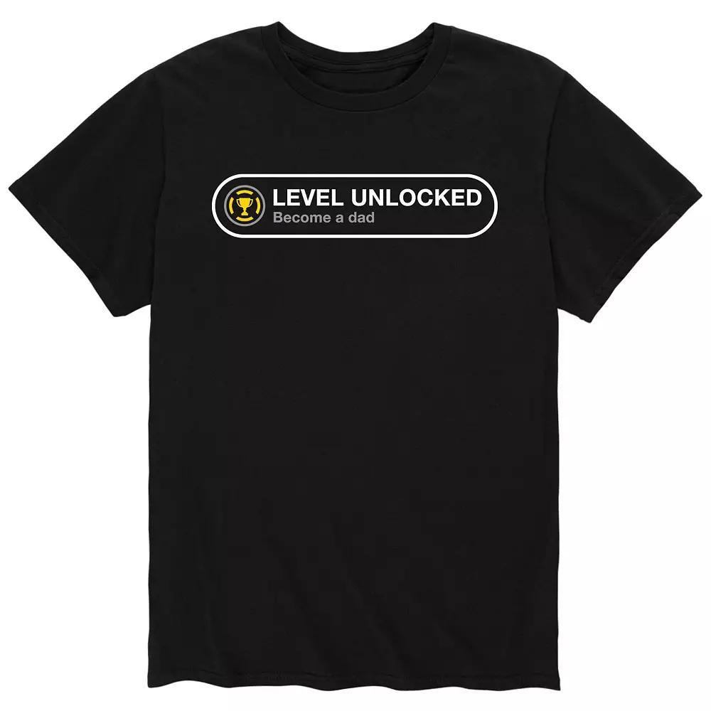 Men's Level Unlocked Become A Dad Tee, Size: Large, Black Product Image