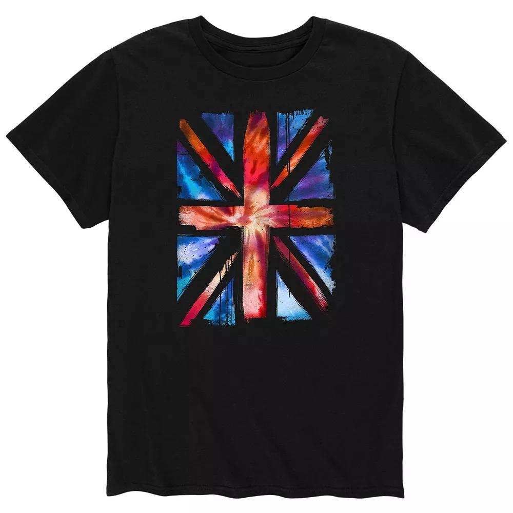 Men's Tie Dye Flag Graphic Tee,  Product Image