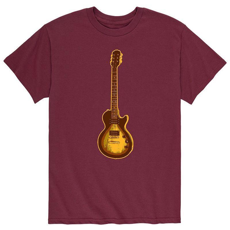 Men's Gibson Style Guitar Tee, Size: Medium, Red Product Image