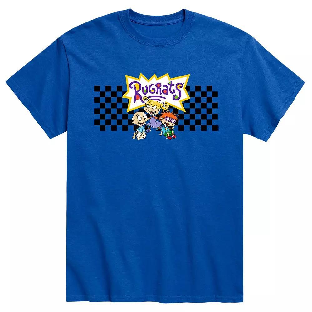 Men's Rugrats Checkered Group Tee, Size: Large, Blue Product Image