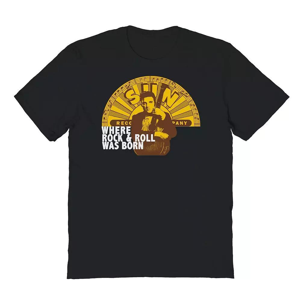 Men's Sun Records X Elvis Rock & Roll Graphic Tee, Size: Large, Gold Product Image