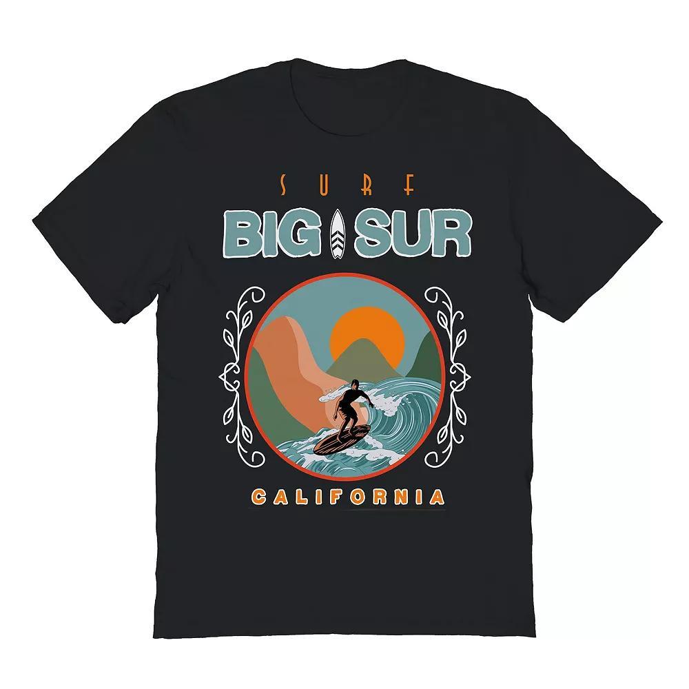 Men's Country Parks Surf Big Sur Cali Graphic Tee, Size: Large, Black Product Image