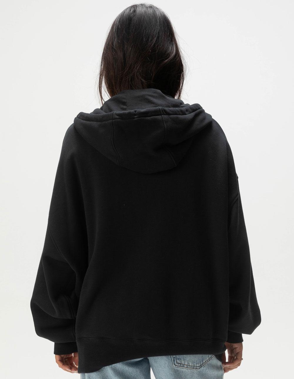 CONVERSE Graphic Womens Oversized Zip-Up Hoodie Product Image