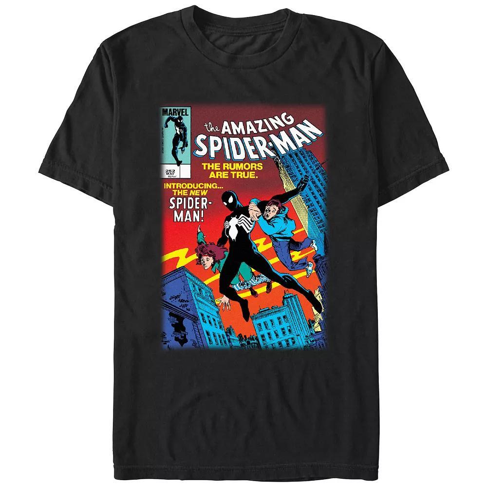 Men's Spider-Man The New Spider-Man Comic Cover Graphic Tee, Size: XXL, Black Product Image