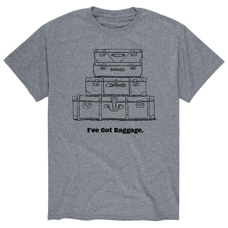 Men's I've Got Baggage Graphic Tee, Size: Large, Gray Product Image