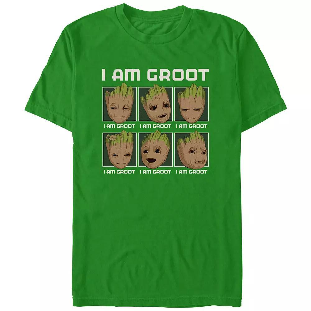 Men's I Am Groot Expressions Boxes Graphic Tee,  Product Image