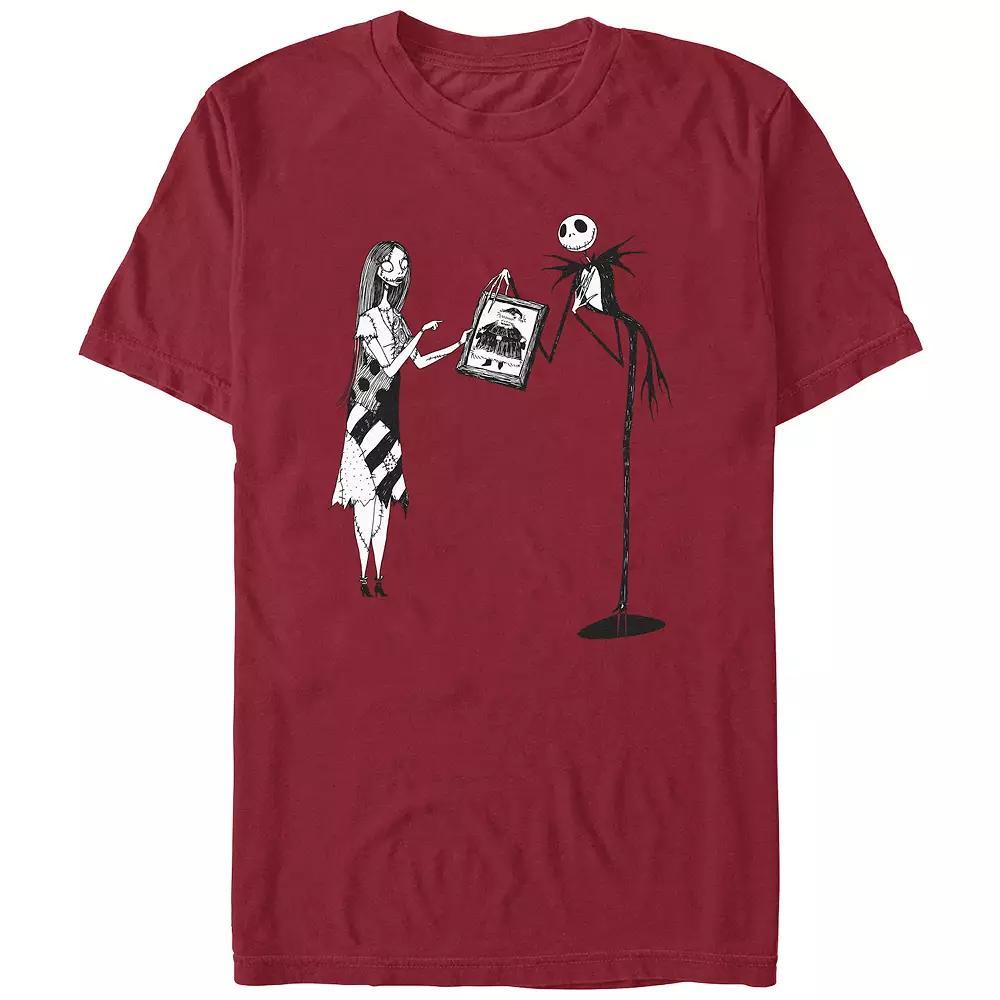 Disney's The Nightmare Before Christmas Santa Claus Portrait Men's Graphic Tee, Size: Medium, Red Product Image