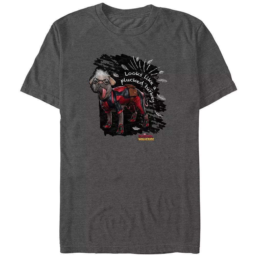 Big & Tall Marvel Deadpool & Wolverine Looks Like A Plucked Turkey Graphic Tee, Men's, Size: 5XB, Grey Heather Product Image