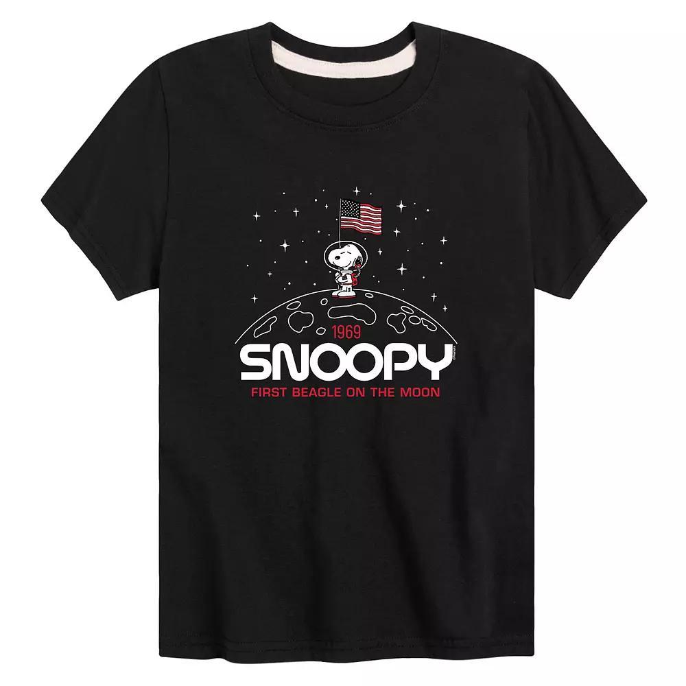 Boys 8-20 Peanuts Snoopy Flag Moon Graphic Tee, Boy's,  Product Image