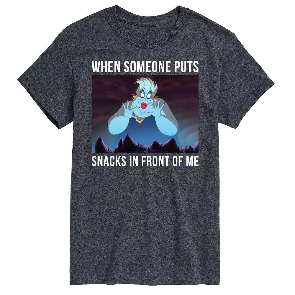 Disney's Villians Big & Tall Ursula Snacks Graphic Tee, Men's, Size: Large Tall, Gray Product Image