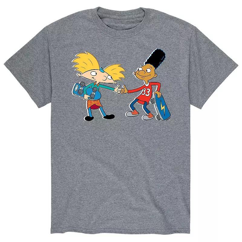 Big & Tall Hey Arnold! Gerald And Arnold's Secret Handshake Graphic Tee, Men's, Size: 4XB, White Product Image