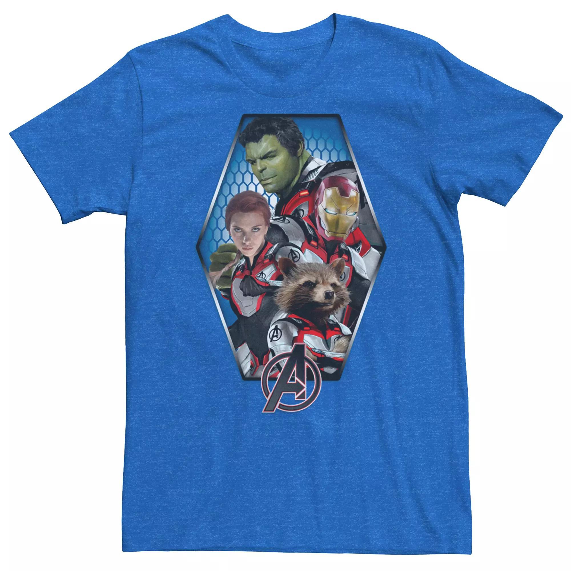 Men's Marvel Avengers Endgame Group Suit Pose Tee, Size: Large, Royal Grey Product Image