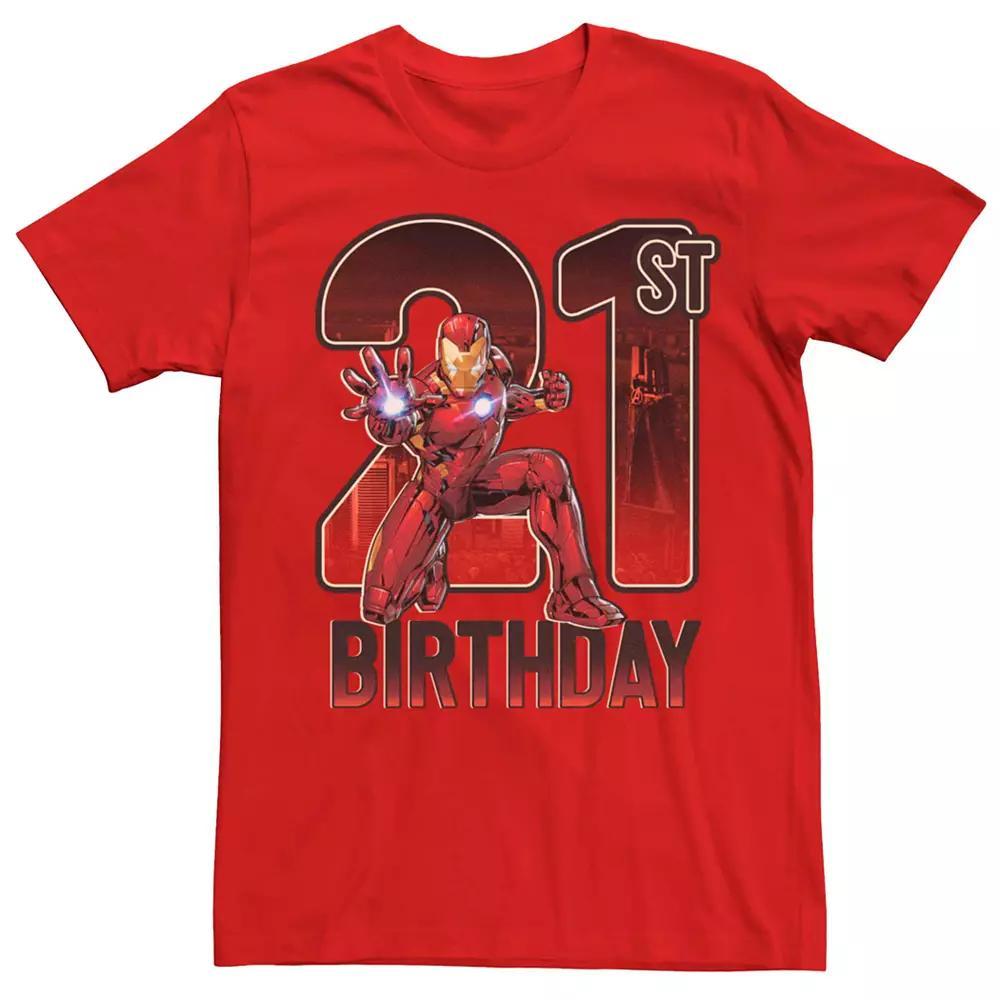 Men's Iron Man 21st Birthday Tee, Size: Large, Red Product Image