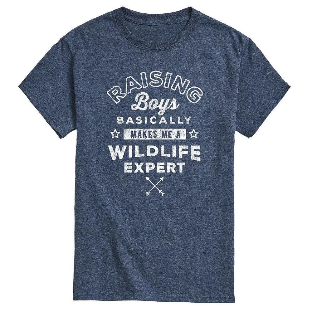 Men's Raising Boys Wildlife Expert Tee, Size: XL, Blue Product Image