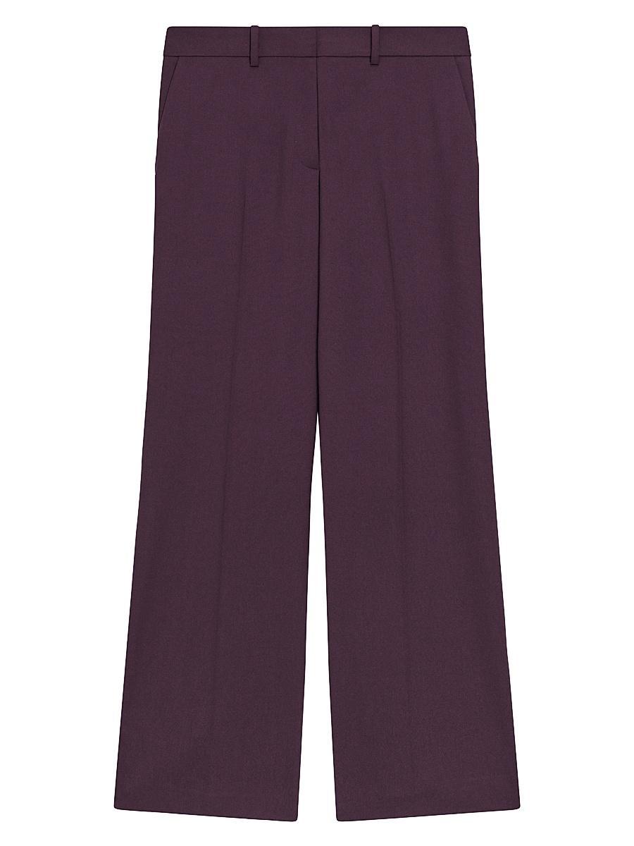 Womens Stretch Wool High-Rise Straight-Leg Pants Product Image