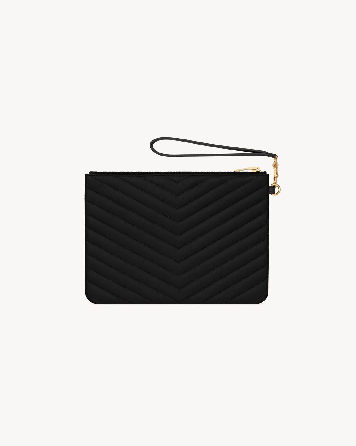 CASSANDRE MATELASSÉ A5 POUCH IN LEATHER | Saint Laurent | YSL.com Product Image