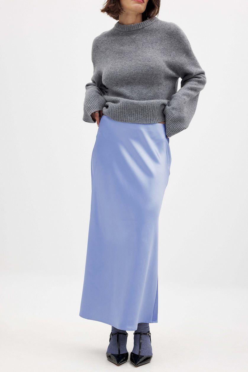 Satin Midi Skirt Product Image