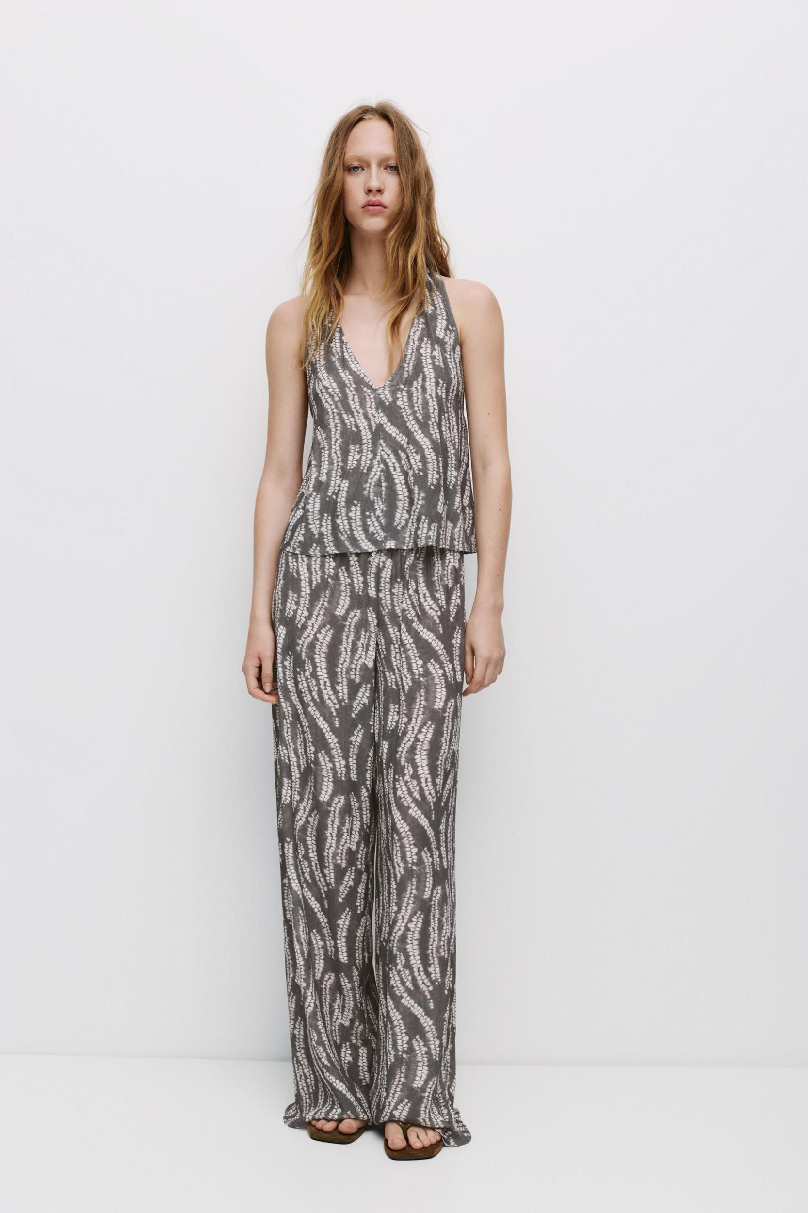 Printed palazzo pants Product Image