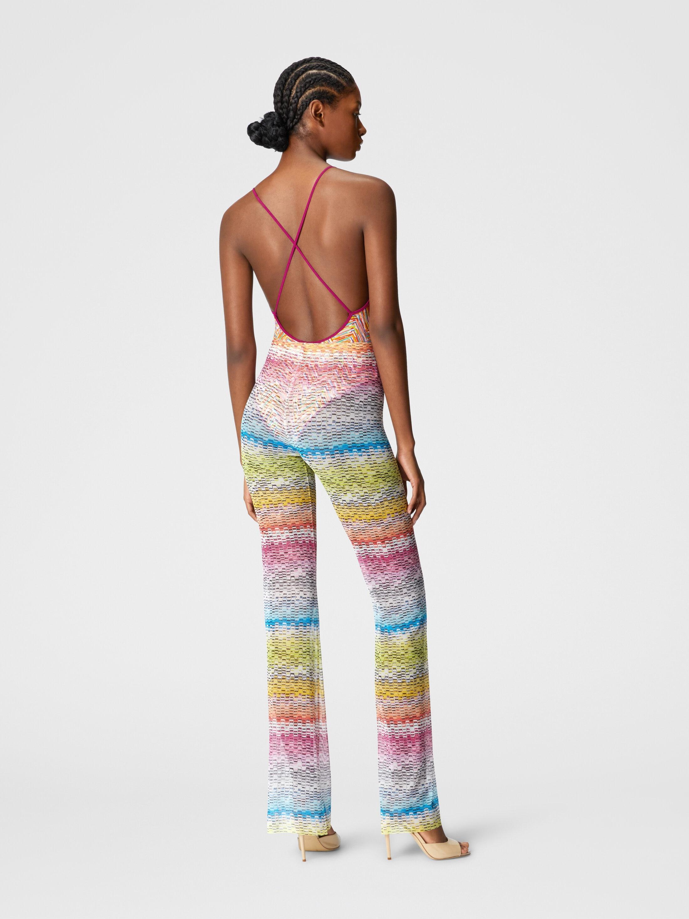 Straight trousers in printed tulle Product Image