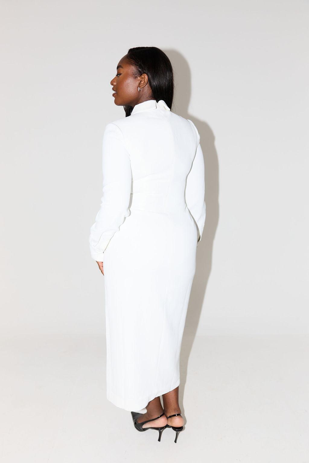 The Ultimate Muse Long Sleeve Collar Maxi Dress Product Image