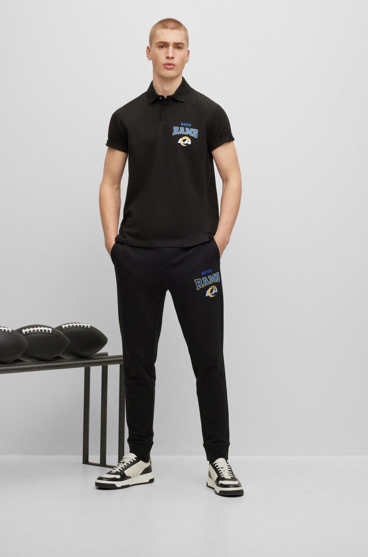 BOSS x NFL cotton-piqué polo shirt with collaborative branding Product Image