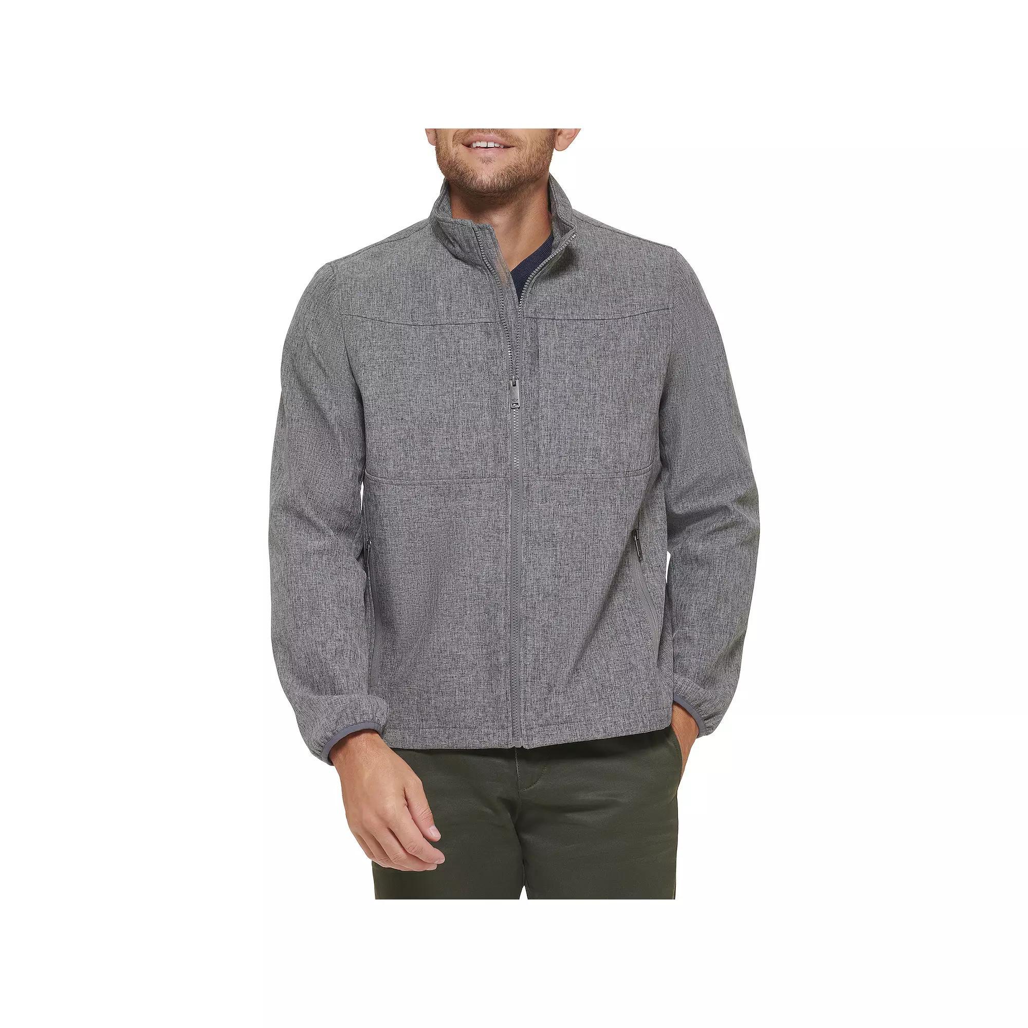 Men's Dockers Softshell Stand Collar Jacket, Size: Medium, Grey Gray Product Image