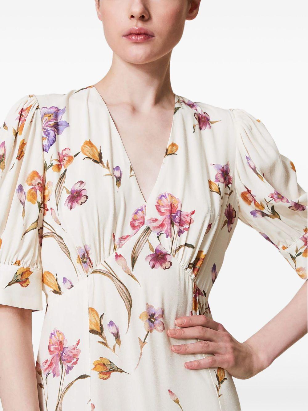 floral-print crepe dress Product Image