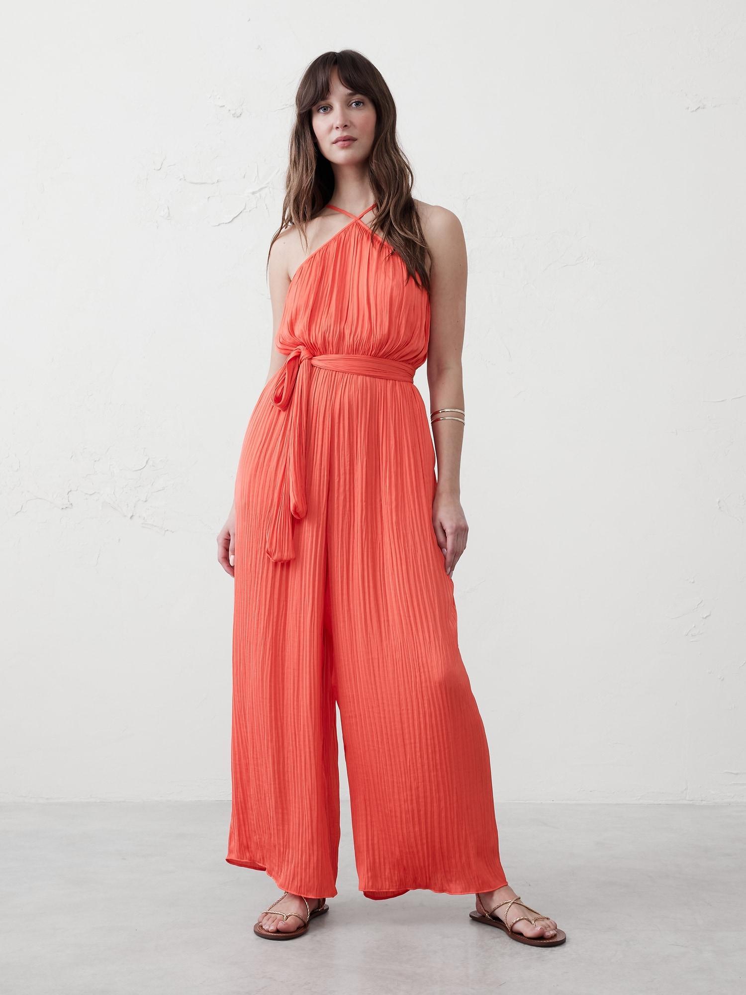 Halter Elastic-Waist Jumpsuit Product Image