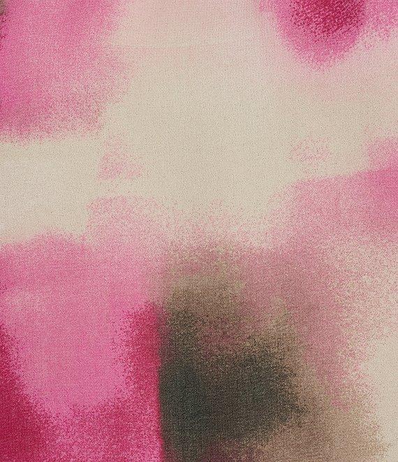 Calvin Klein Blur Print Chiffon Mock Neck Ruffle Detail Top Product Image