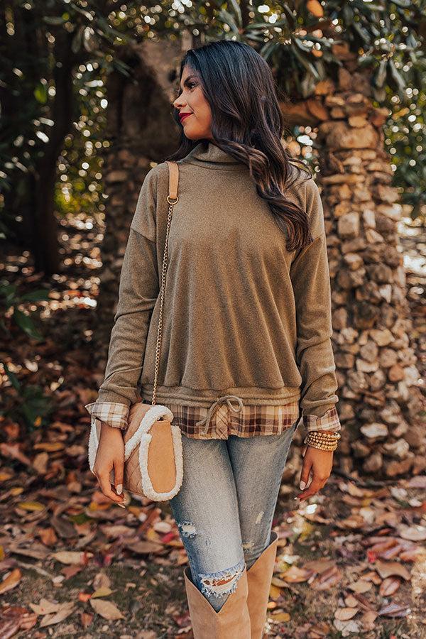 Autumn Color Sweater Top In Olive Product Image