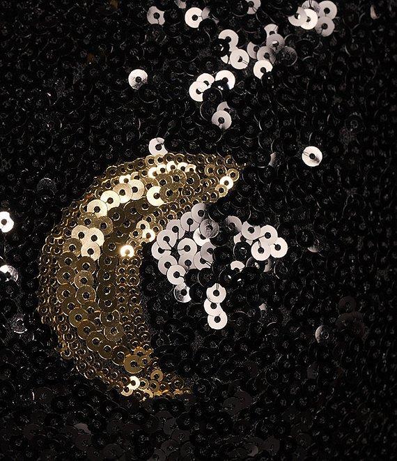 Midnight Doll Long Sleeve Sequin Open Back Bodycon Dress Product Image