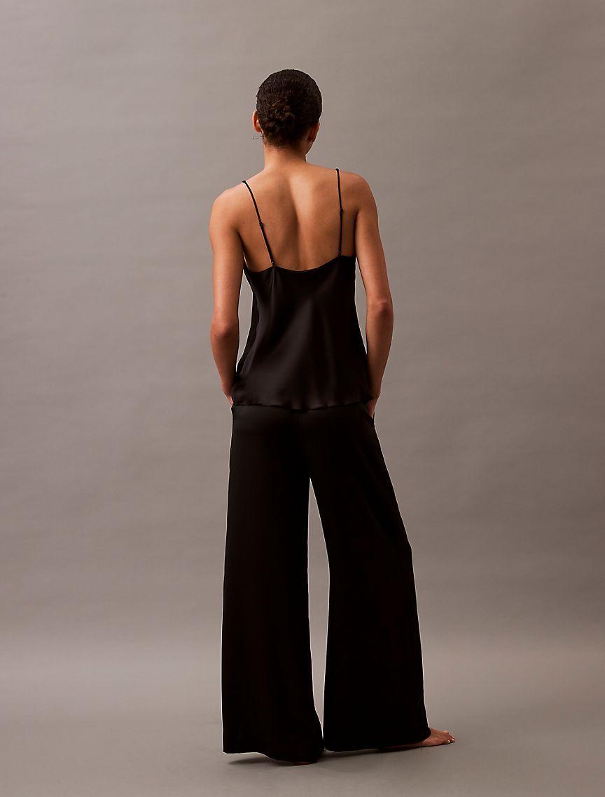 Satin Wide Leg Sleep Pants Product Image