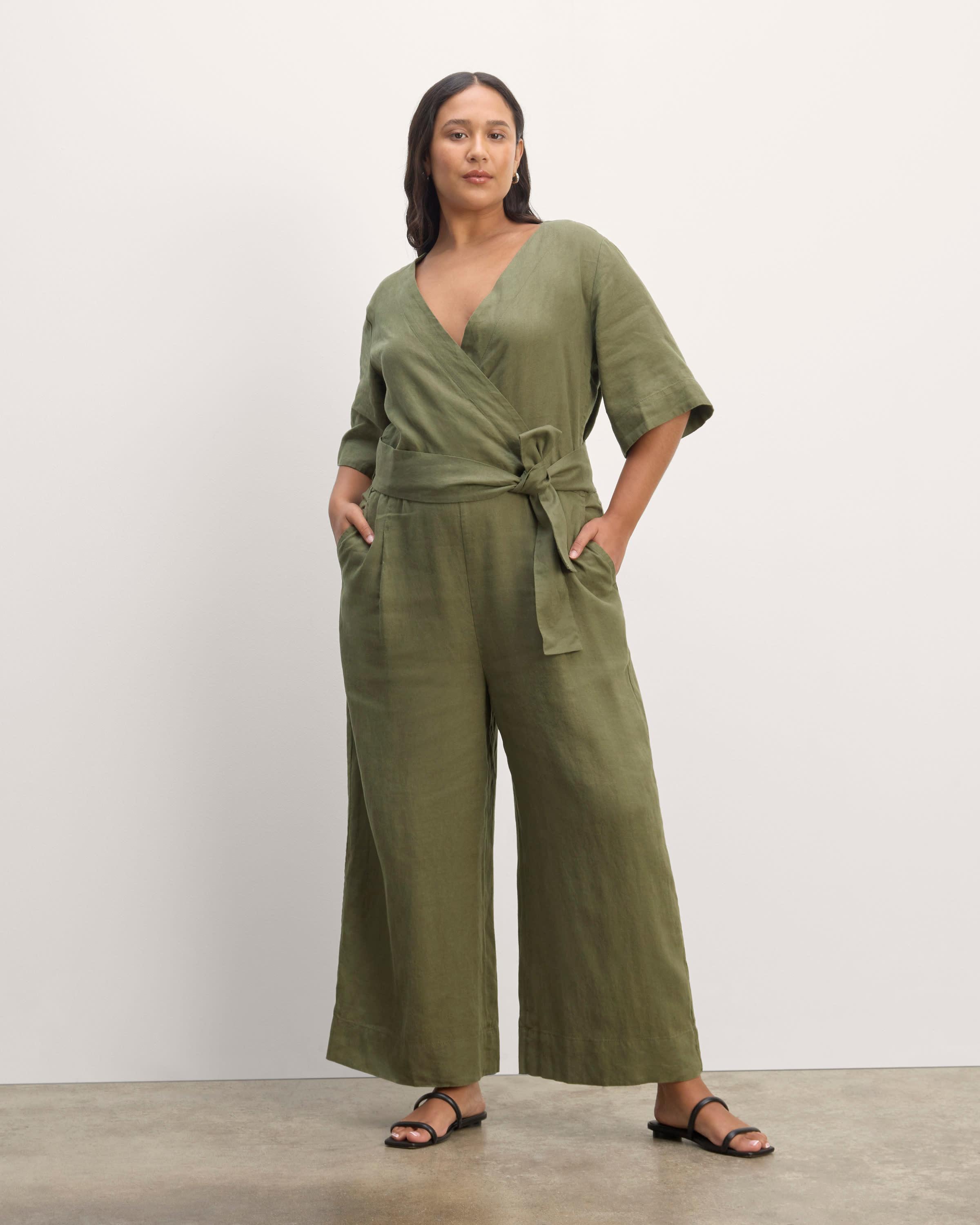 The Wrap Jumpsuit in Linen Product Image