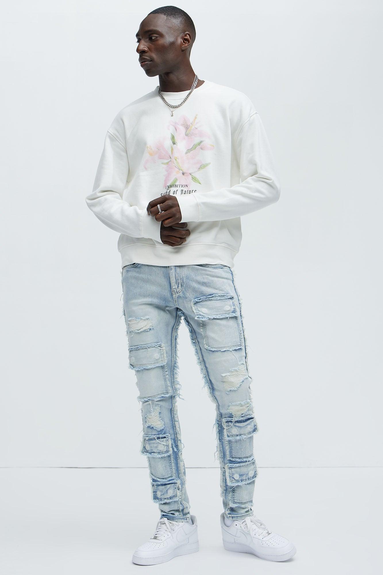 Put Me Through Cargo Slim Jeans - Light Wash Product Image