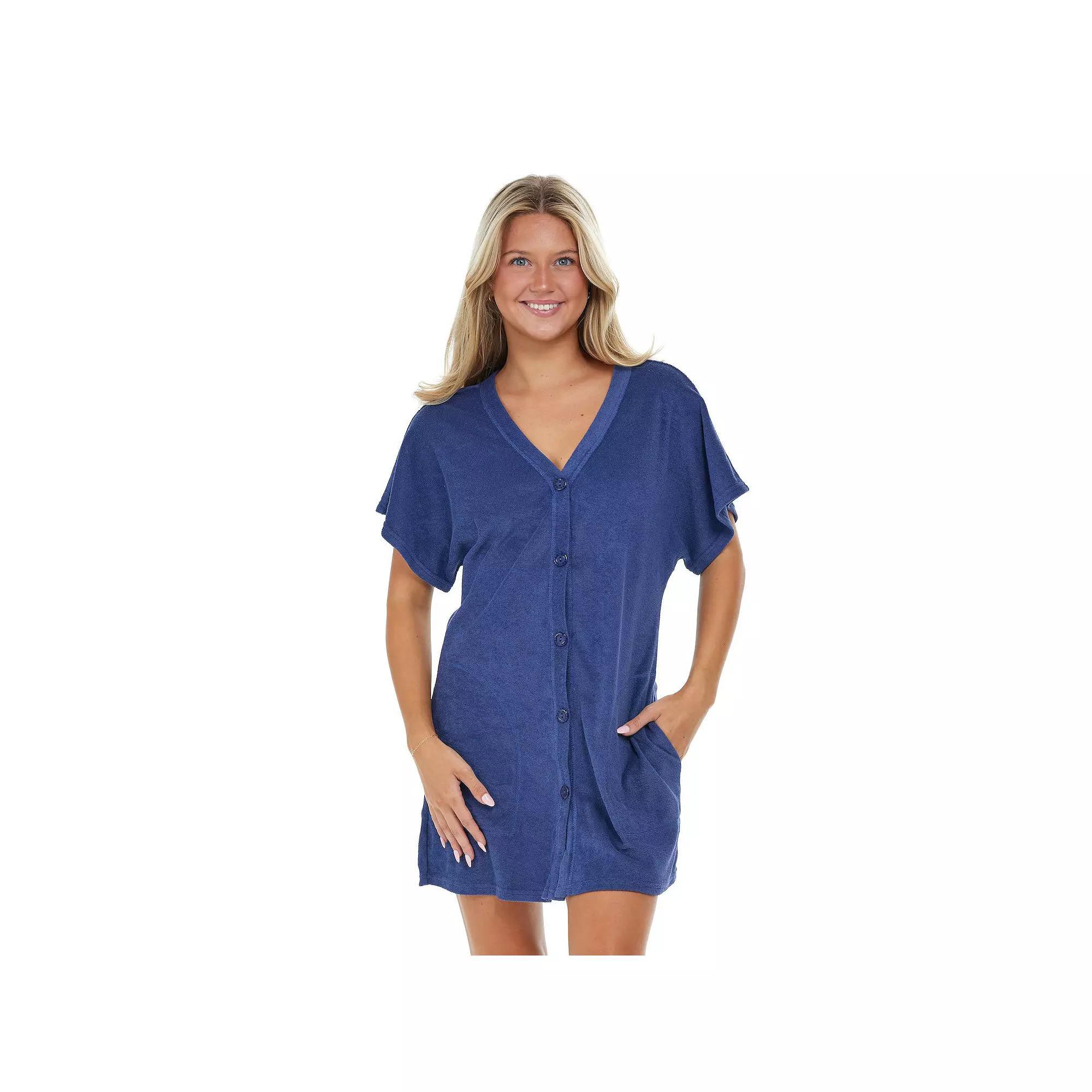 Women's Jordan Taylor Button Front Swim Cover Up with Pockets,  Product Image