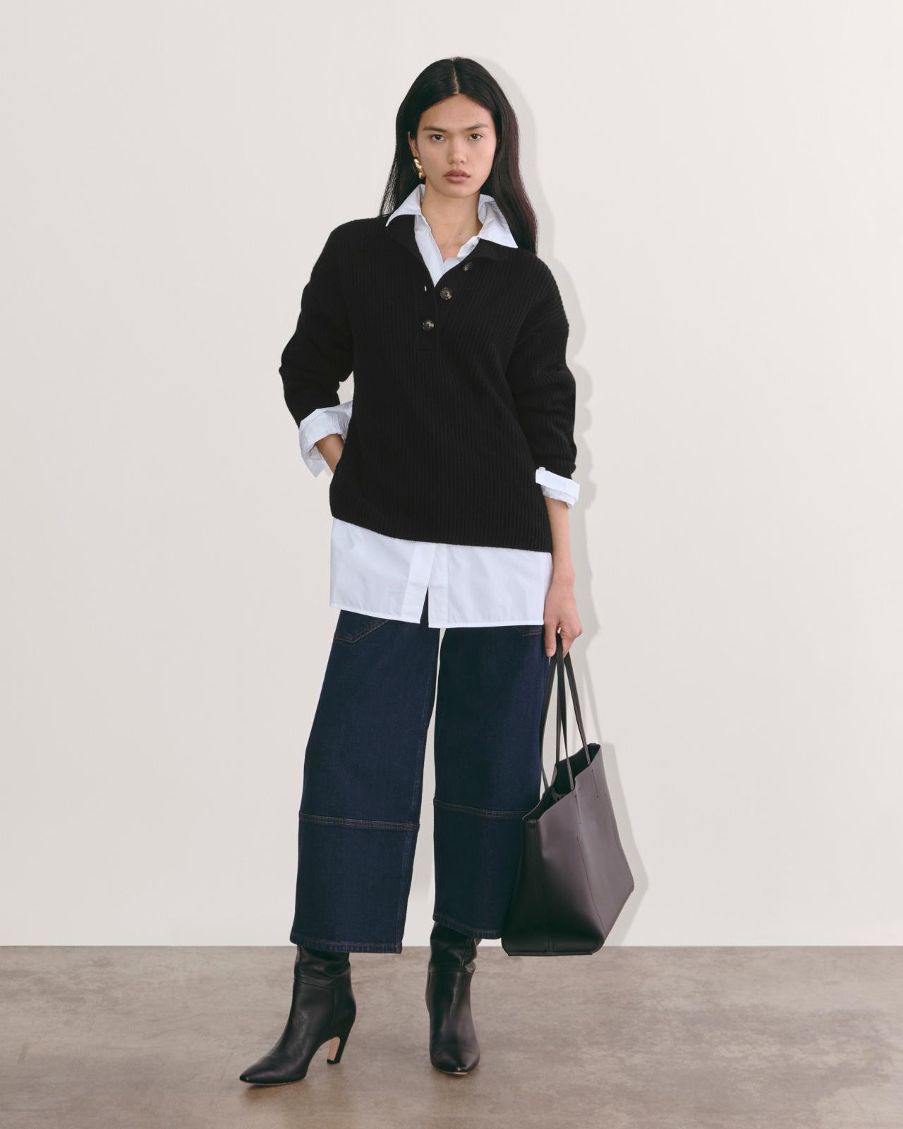 Womens Cocoon Henley in Wool Cashmere Sweater by Everlane Product Image
