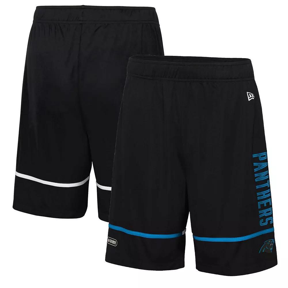 Men's New Era Black Carolina Panthers Combine Authentic Rusher Training Shorts, Size: XL Product Image