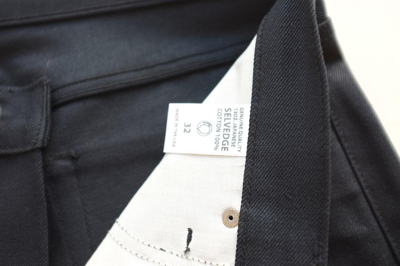 Japanese Jet Black | Slim Straight Selvedge Denim Product Image