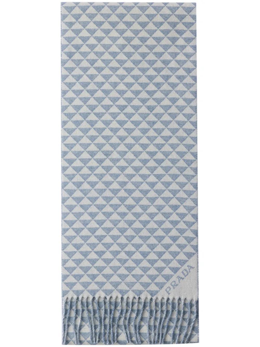 PRADA Symbole Scarf In Blau Product Image