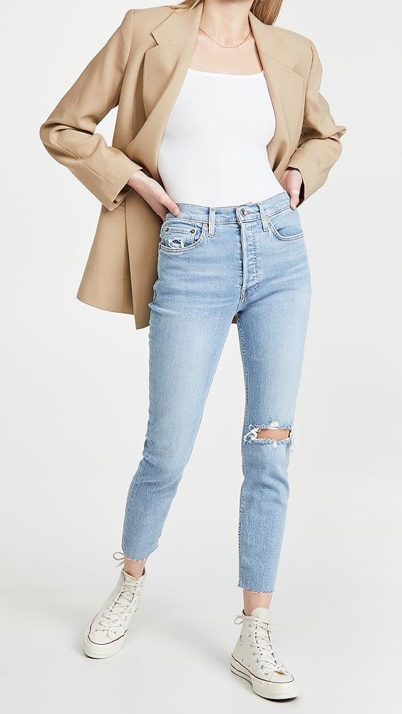 RE/DONE 90s High Rise Ankle Crop Jeans | Shopbop Product Image