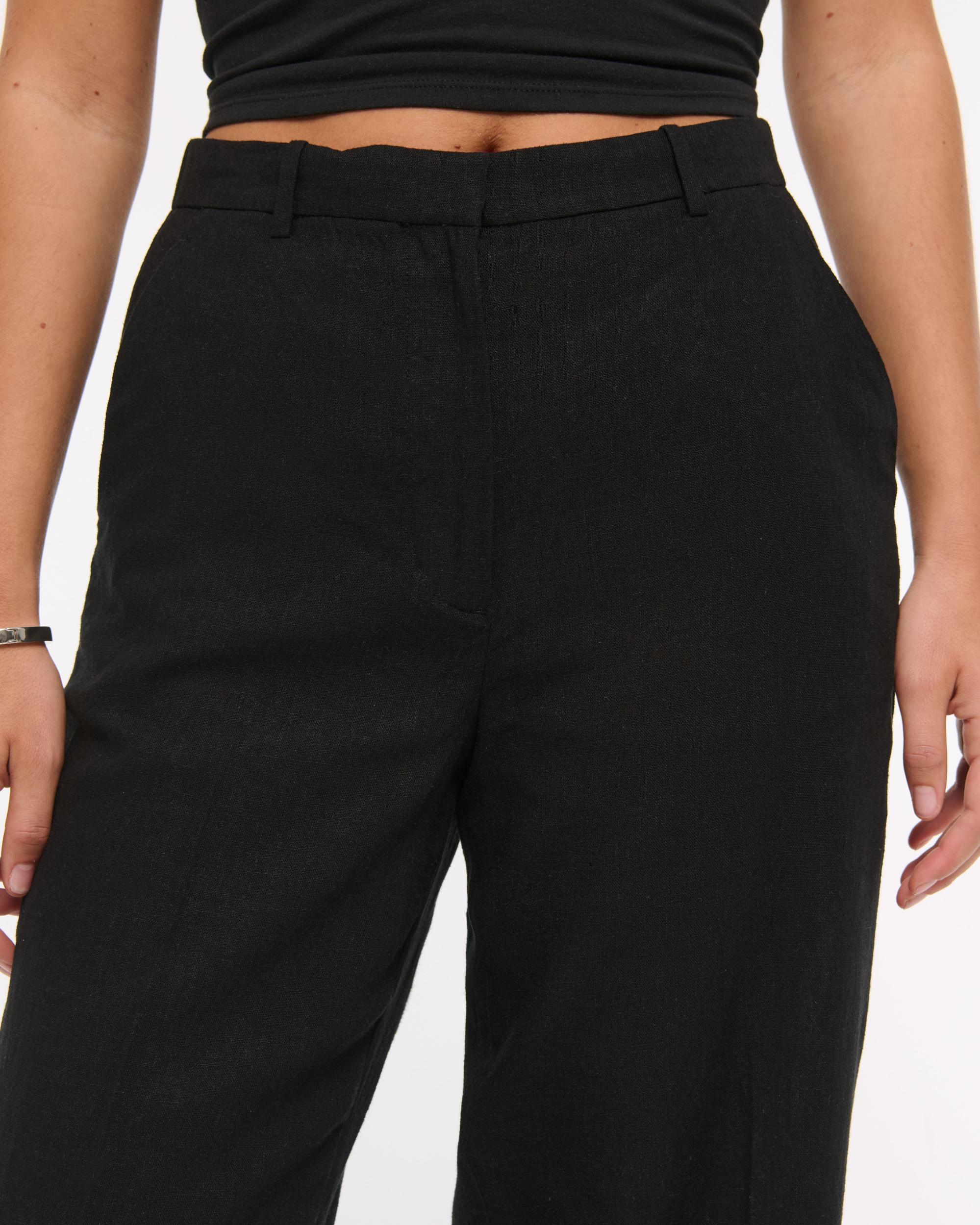 Curve Love Tailored Linen-Blend Wide Leg Pant Product Image